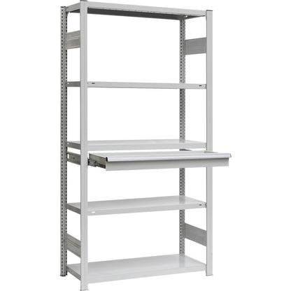 Single drawer, made of steel, HxWxD 200 x 1000 x 600 mm, without lock, light grey.