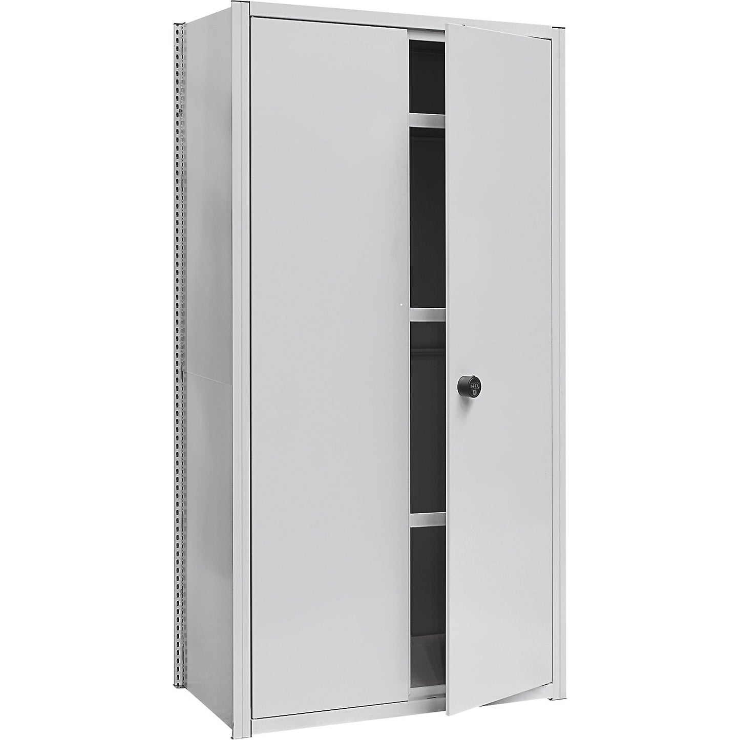 Hinged door, rotary latch, HxW 2000 x 750 mm, light grey.