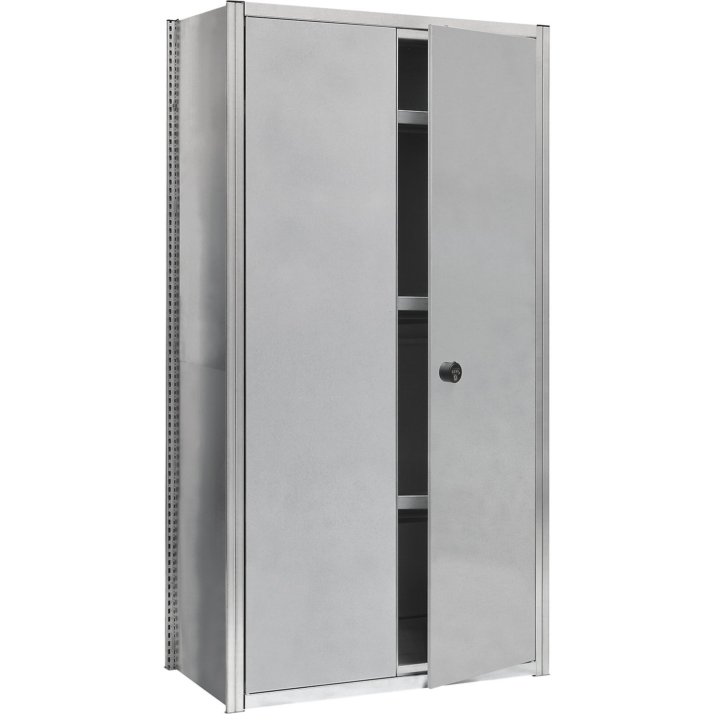 Hinged door, rotary latch, HxW 2000 x 750 mm, zinc plated.