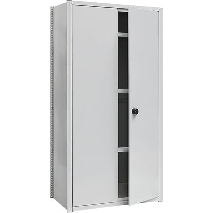 Hinged door, RFID lock, HxW 2000 x 750 mm, light grey.