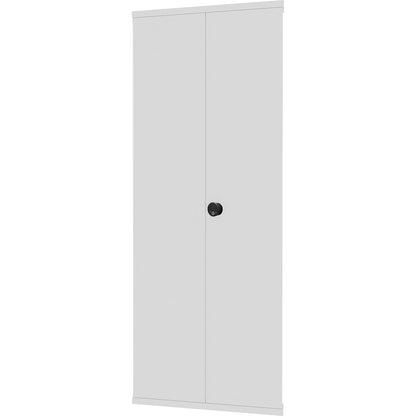 Hinged door, RFID lock, HxW 2500 x 1300 mm, light grey.