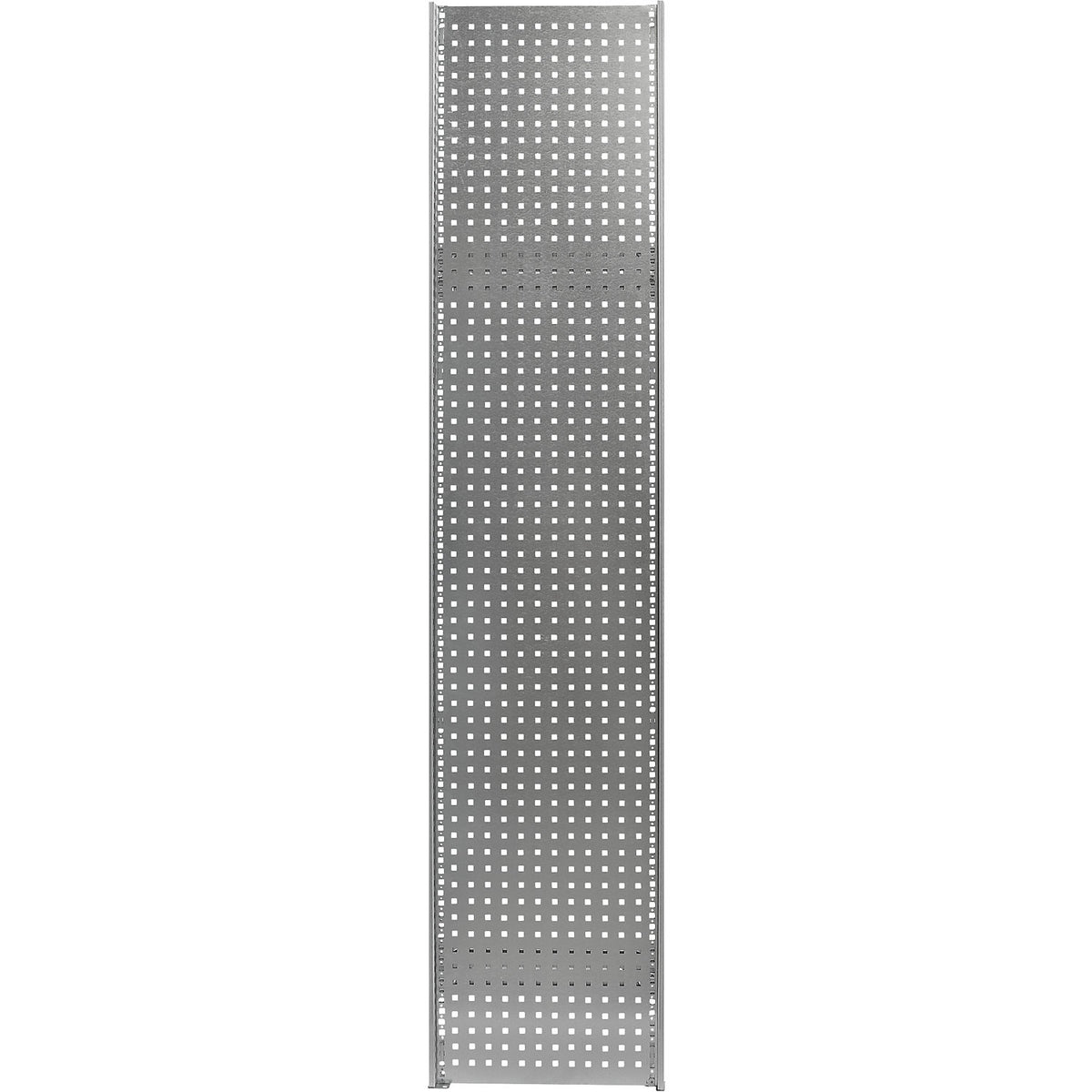 Perforated side panel QG 10-38, zinc plated, HxW 2500 x 800 mm.