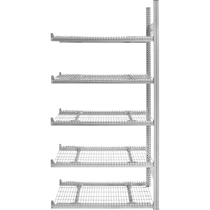 Sprinkler boltless shelving unit, double-sided, zinc plated, HxWxD 2000 x 1000 x 800 mm, extension shelf unit.
