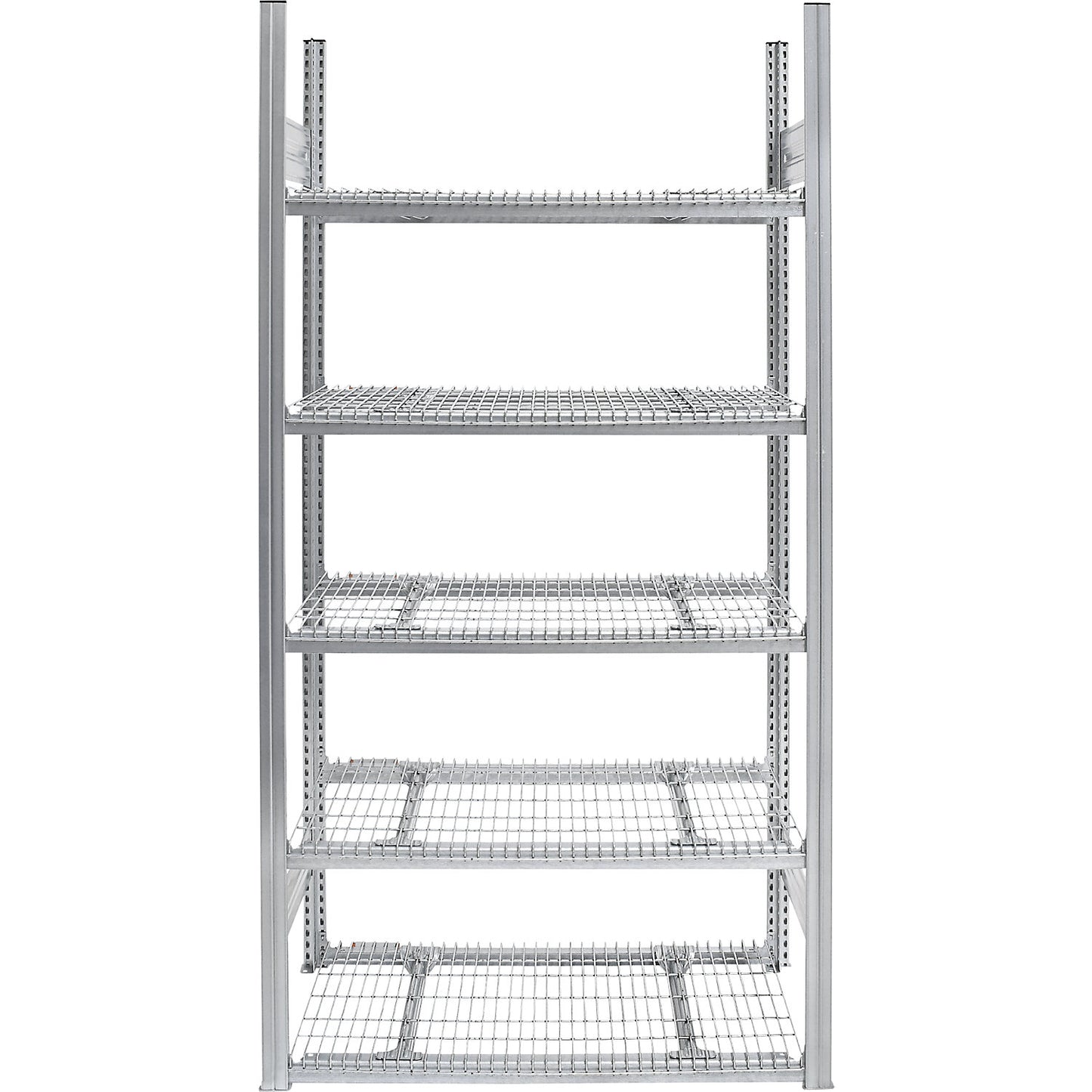 Sprinkler boltless shelving unit, double-sided, zinc plated, HxWxD 2000 x 750 x 500 mm, standard shelf unit.