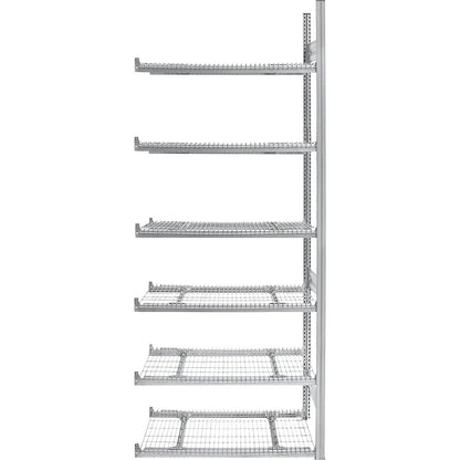 Sprinkler boltless shelving unit, double-sided, zinc plated, HxWxD 2500 x 1300 x 800 mm, extension shelf unit.
