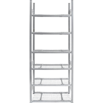 Sprinkler boltless shelving unit, double-sided, zinc plated, HxWxD 2500 x 750 x 600 mm, standard shelf unit.