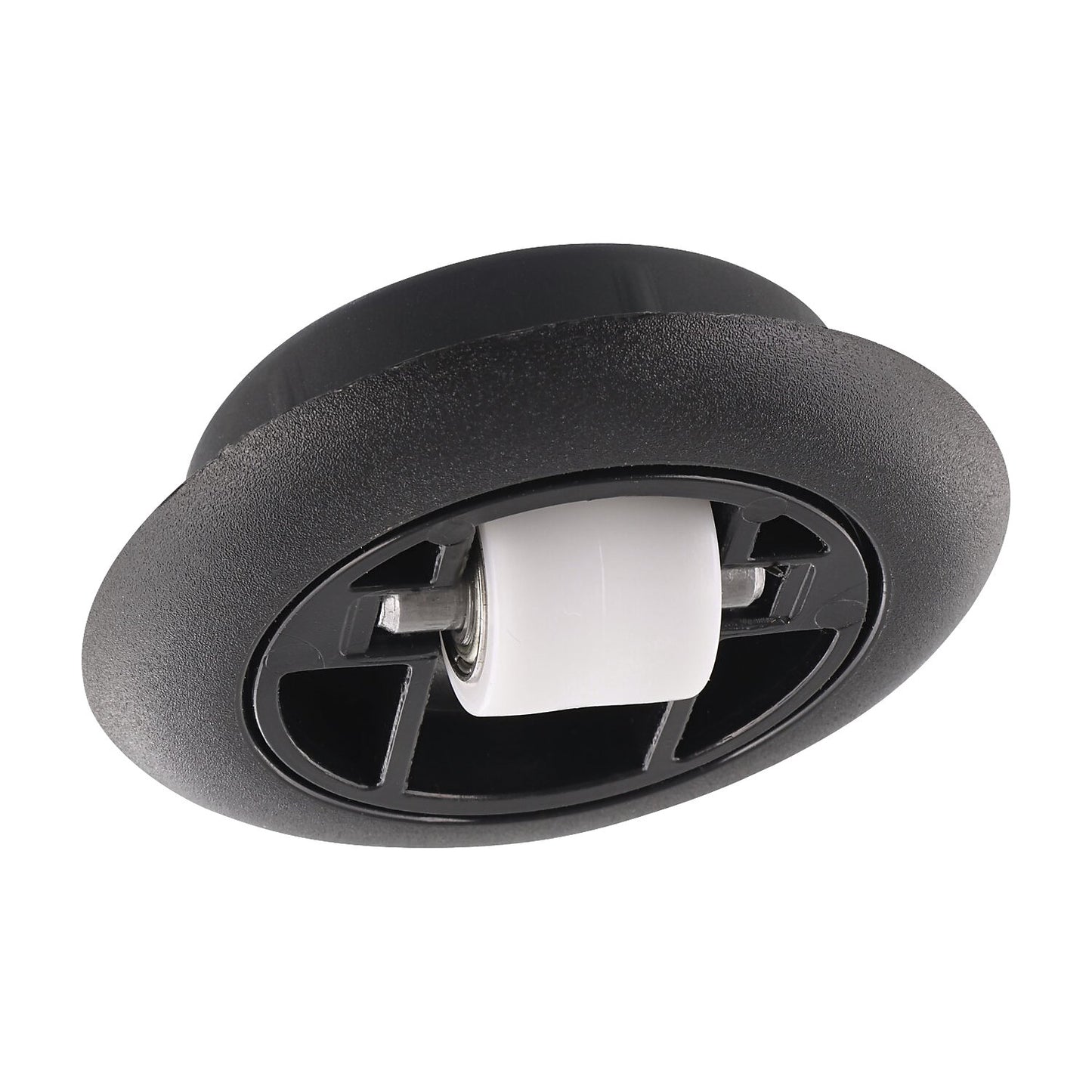 Furniture castor Roller-Mini, hole ØxH 40 x 11 mm, hard, for soft floors, ball bearing, swivel castor.