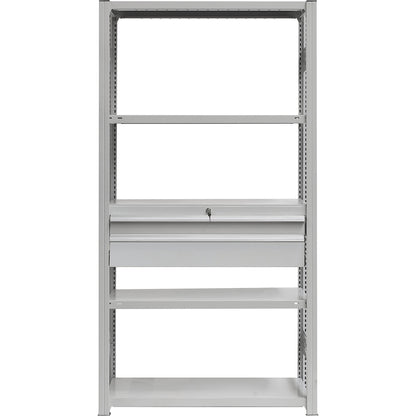 Drawer set, 2 drawers, powder coated, WxD 1300 x 400 mm, max. load 50 kg, installation height 300 mm.