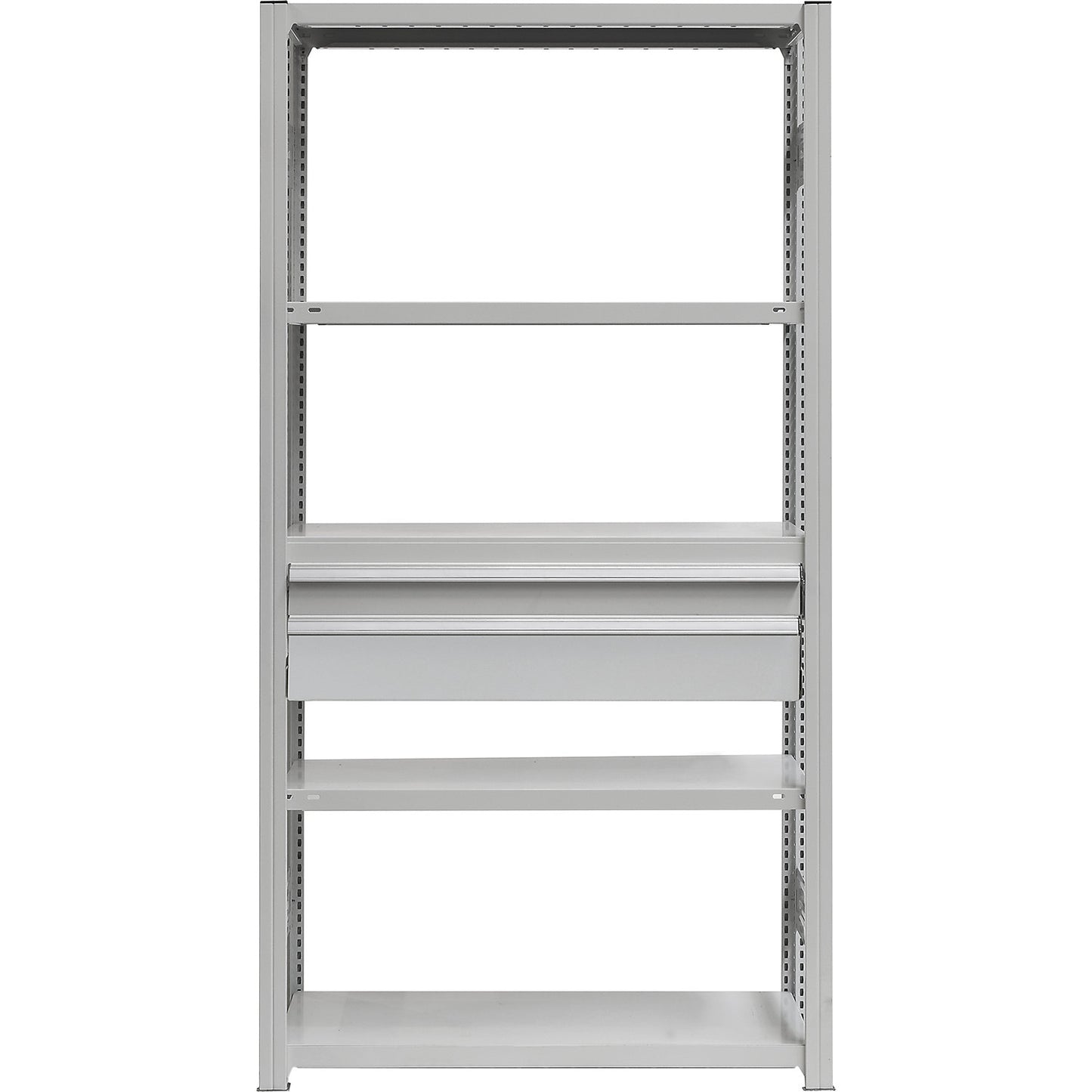 Drawer set, 2 drawers, powder coated, WxD 1000 x 600 mm, max. load 60 kg, installation height 300 mm.