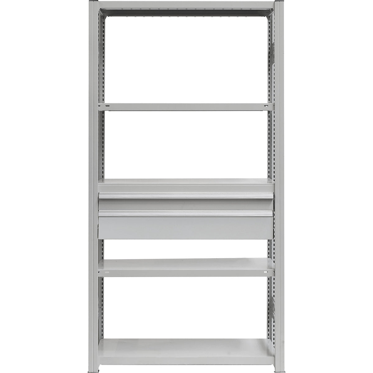 Drawer set, 2 drawers, powder coated, WxD 1000 x 400 mm, max. load 50 kg, installation height 300 mm.