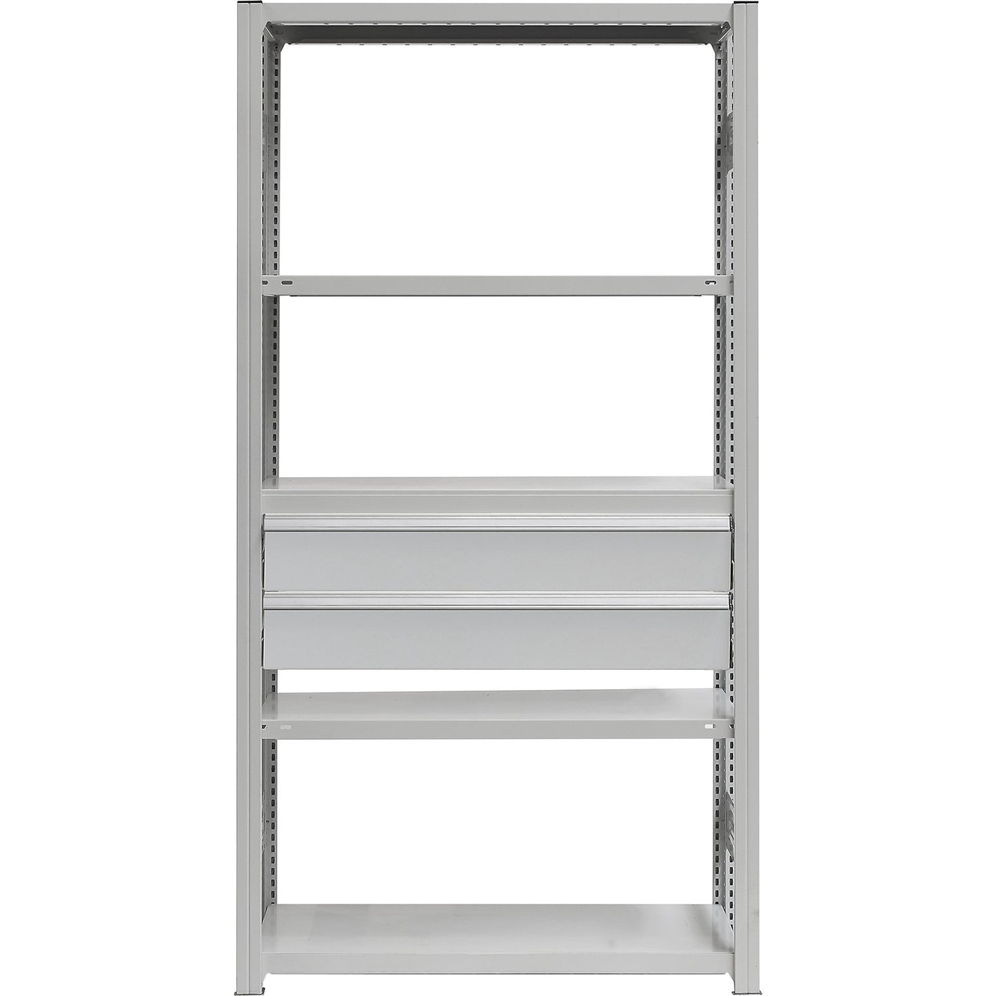 Drawer set, 2 drawers, powder coated, WxD 750 x 400 mm, max. load 50 kg, installation height 350 mm.