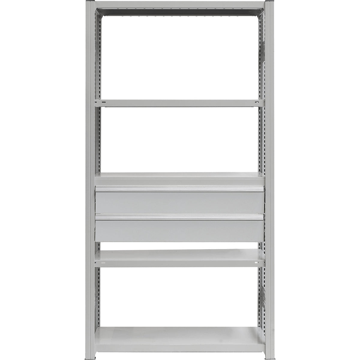 Drawer set, 2 drawers, powder coated, WxD 750 x 500 mm, max. load 60 kg, installation height 350 mm.
