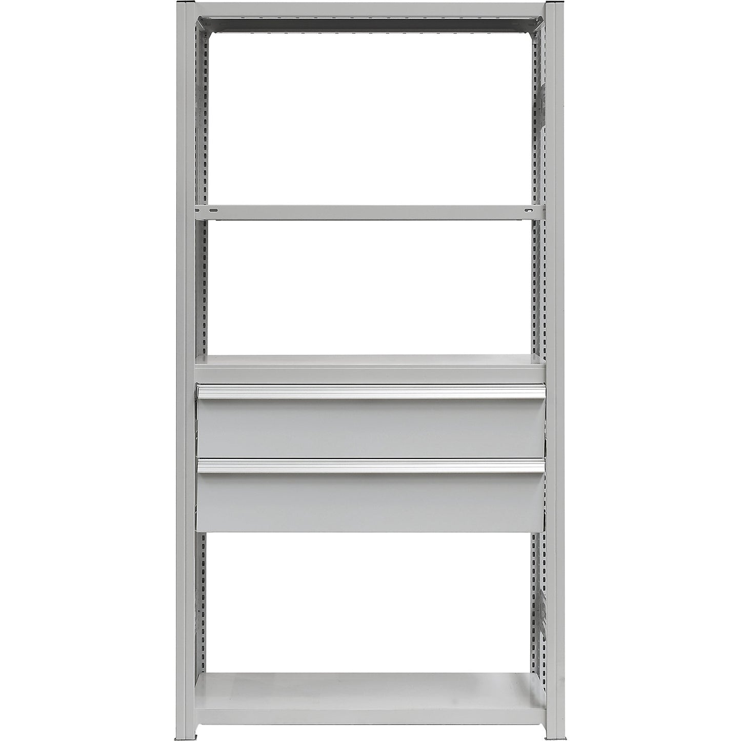 Drawer set, 2 drawers, powder coated, WxD 1300 x 600 mm, max. load 60 kg, installation height 450 mm.