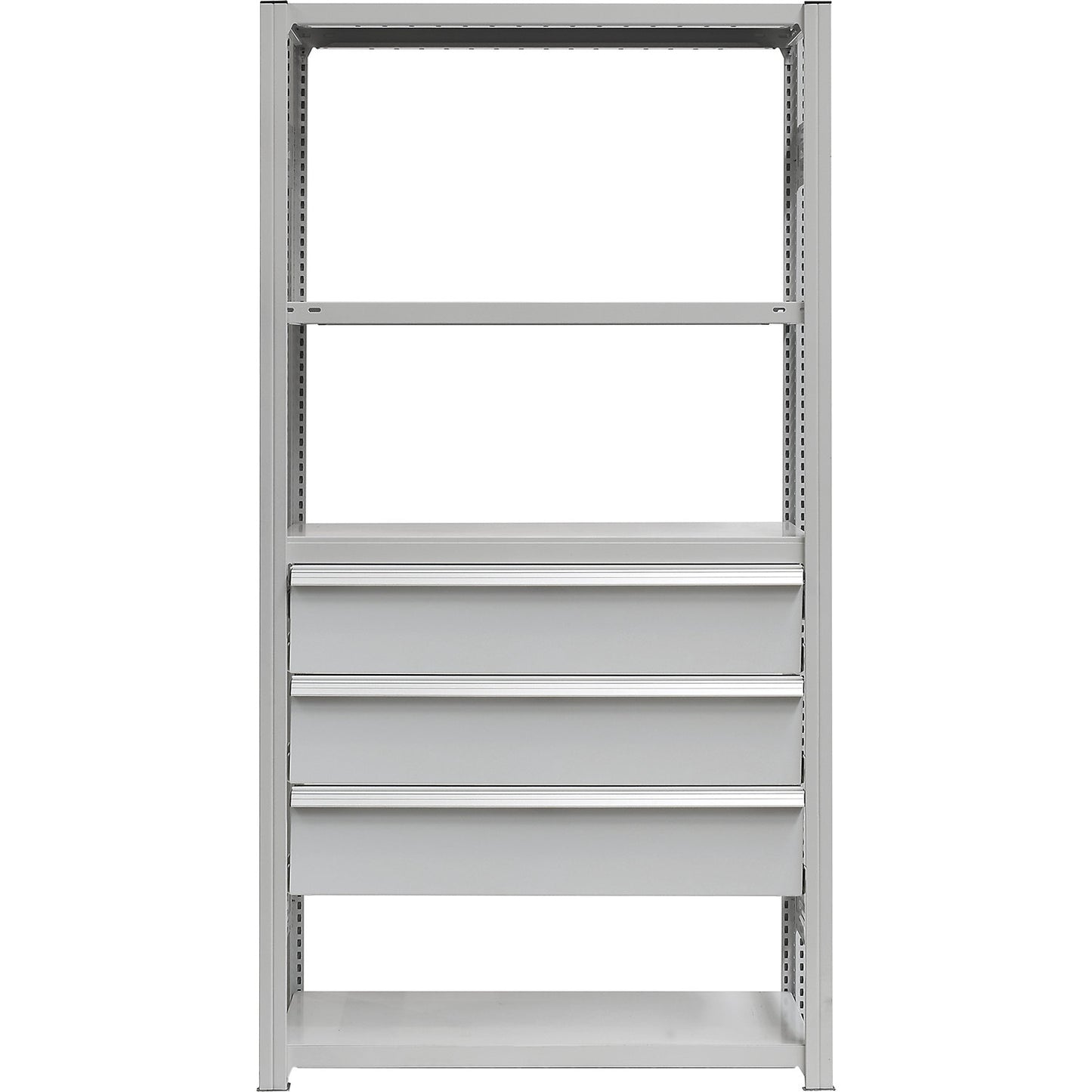 Drawer set, 3 drawers, powder coated, WxD 1000 x 600 mm, max. load 60 kg, installation height 650 mm.