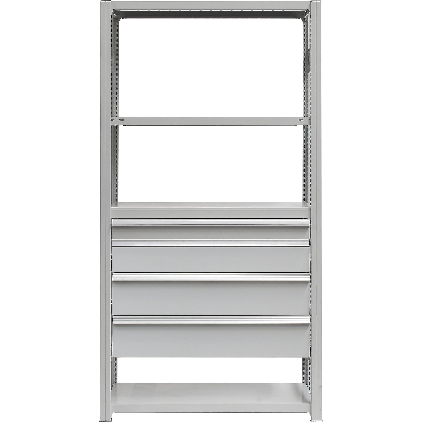 Drawer set, 4 drawers, powder coated, WxD 750 x 500 mm, max. load 60 kg, installation height 700 mm.