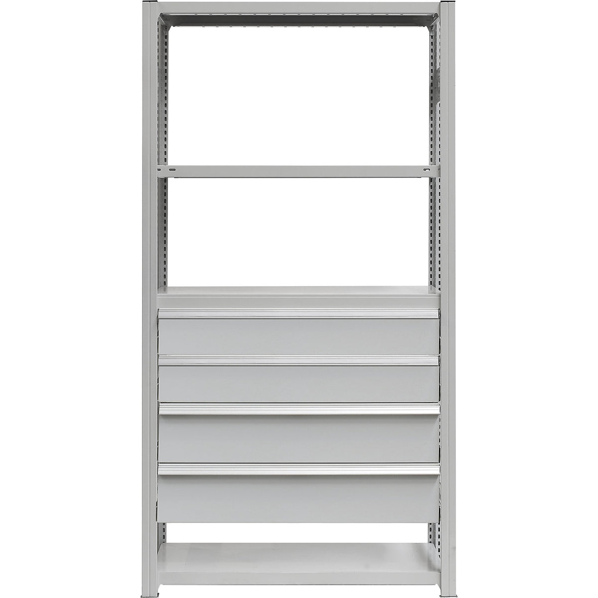Drawer set, 4 drawers, powder coated, WxD 1000 x 600 mm, max. load 60 kg, installation height 750 mm.