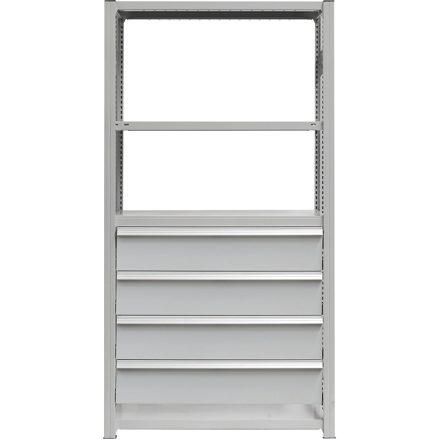 Drawer set, 4 drawers, powder coated, WxD 1000 x 600 mm, max. load 60 kg, installation height 850 mm.