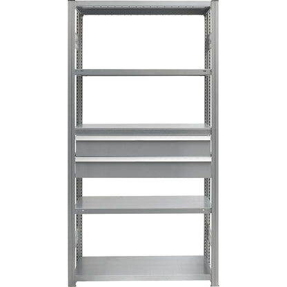 Drawer set, 2 drawers, zinc plated, WxD 1000 x 600 mm, max. load 60 kg, installation height 350 mm.