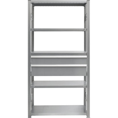 Drawer set, 2 drawers, zinc plated, WxD 1000 x 400 mm, max. load 50 kg, installation height 400 mm.