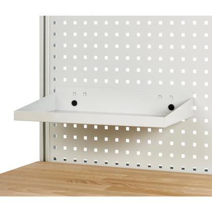 Packing table complete, manually height adjustable, set 3 with perforated panel, cutter, dispensing unit, WxD 2000 x 800 mm, beech top.