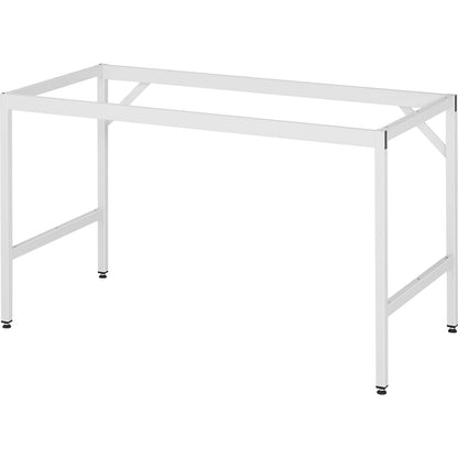 Work table, height adjustable, melamine panel, WxD 1500 x 700 mm.