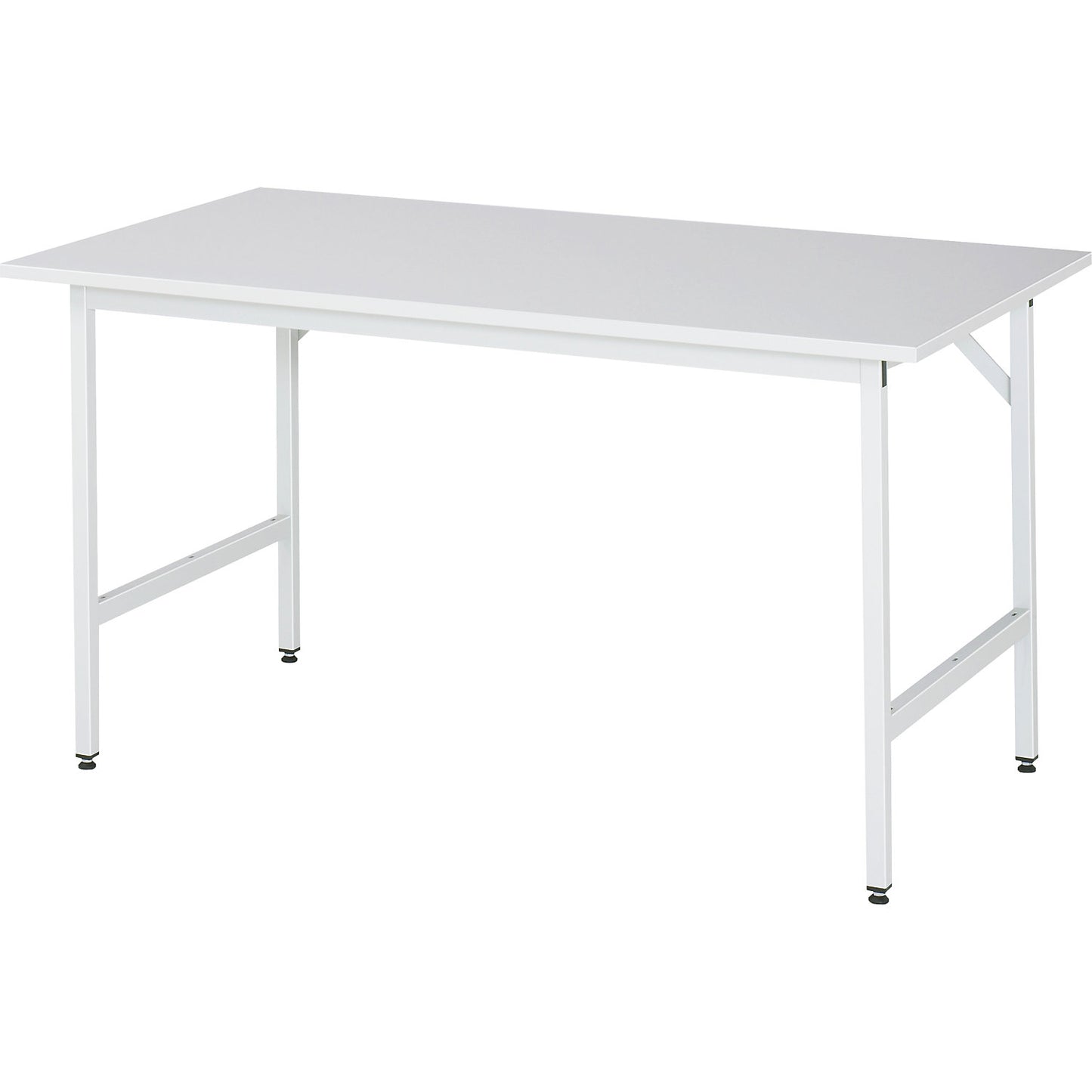 Work table, height adjustable, melamine panel, WxD 1500 x 700 mm.