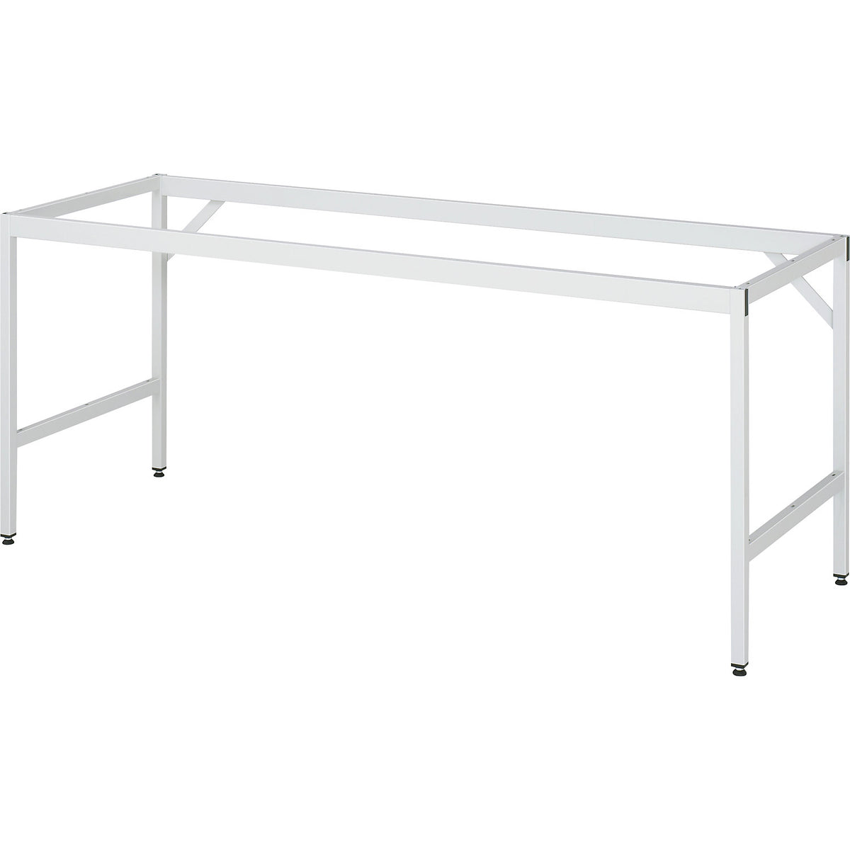 Work table, height adjustable, melamine panel, WxD 2000 x 700 mm.
