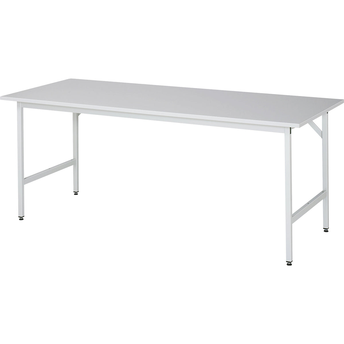 Work table, height adjustable, melamine panel, WxD 2000 x 700 mm.
