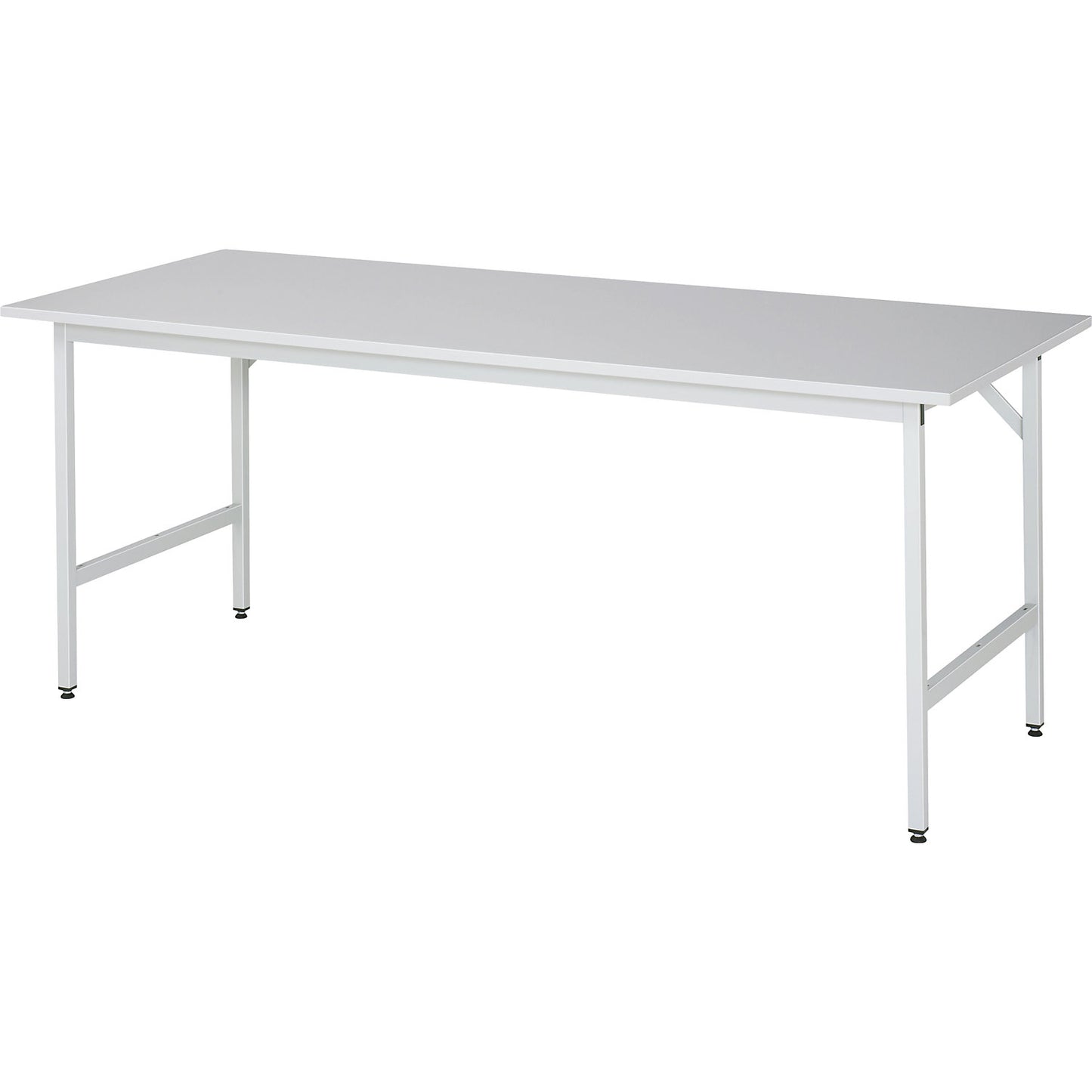 Work table, height adjustable, melamine panel, WxD 2000 x 700 mm.