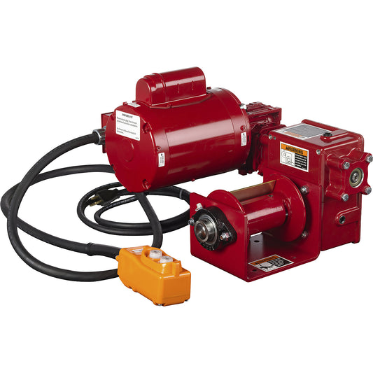 Electric cable winch Atlas, portable, max. load 900 kg, rope length 13.7 m.