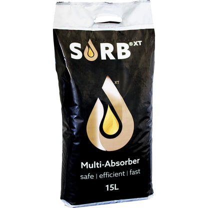 Multi-Absorber, natural fibre absorbent agent, 15 l sack, pack of 2, grain size 0,125 - 4,0 mm.