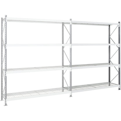Wide span shelving unit sprinkler, max. shelf load 800 kg, HxWxD 2500 x 2500 x 800 mm, extension shelf unit.