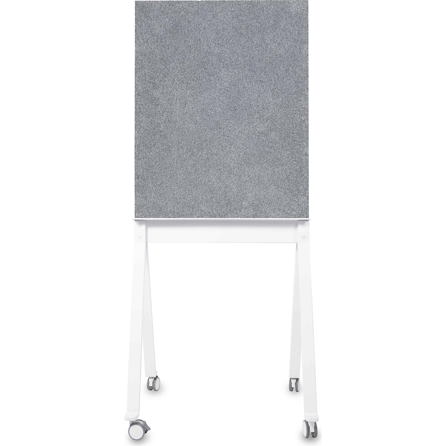 Designer glass board, mobile, magnetic, WxH 760 x 1800 mm, white/grey.