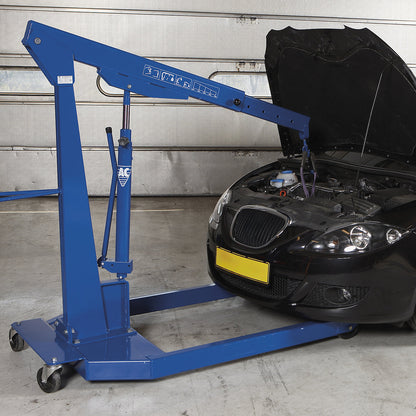 Hydraulic workshop crane, for workshops and industry, max. load 1500 kg.