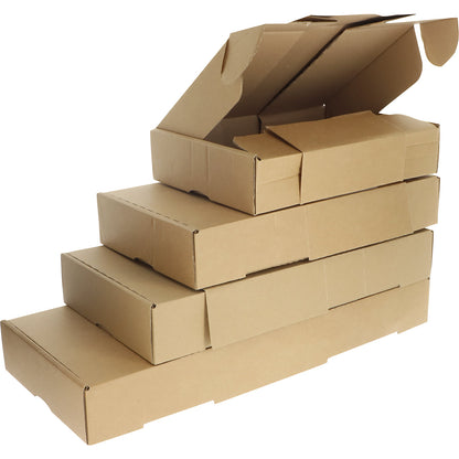 4-in-1 folding box, brown, pack of 10, internal LxWxH 578 x 238 x 67 mm.