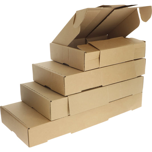 4-in-1 folding box, brown, pack of 10, internal LxWxH 578 x 238 x 67 mm.