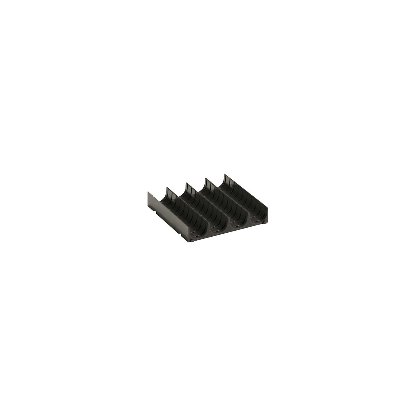 ESD drawer divider, trays, pack of 6, 4 cavities, Ø 33 mm, HxWxD 26 x 150 x 150 mm.