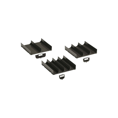 ESD drawer divider, trays, pack of 6, 2 cavities, Ø 70 mm, HxWxD 26 x 150 x 150 mm.