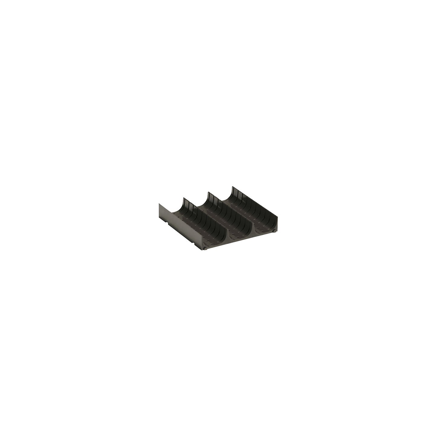 ESD drawer divider, trays, pack of 6, 3 cavities, Ø 45 mm, HxWxD 26 x 150 x 150 mm.