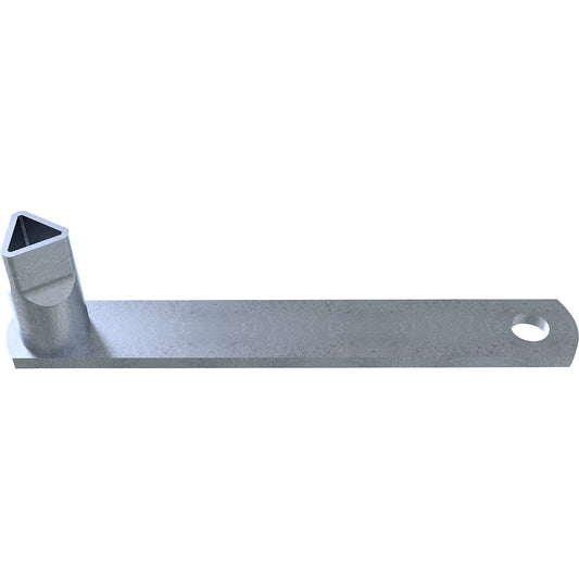 Standard triangular key, HxWxD 25 x 45 x 180 mm, silver.