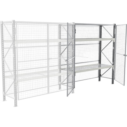 Wide-span safety shelving unit, max. bay load 4500 kg, HxWxD 2000 x 1800 x 600 mm, extension shelf unit.