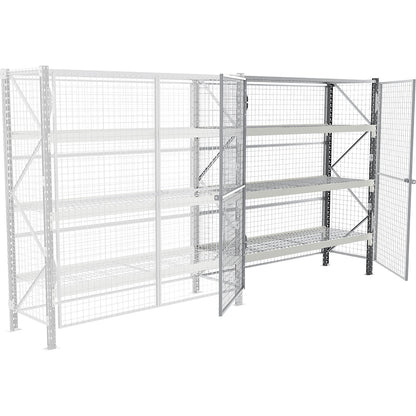 Wide-span safety shelving unit, max. bay load 4500 kg, HxWxD 2500 x 1800 x 800 mm, extension shelf unit.