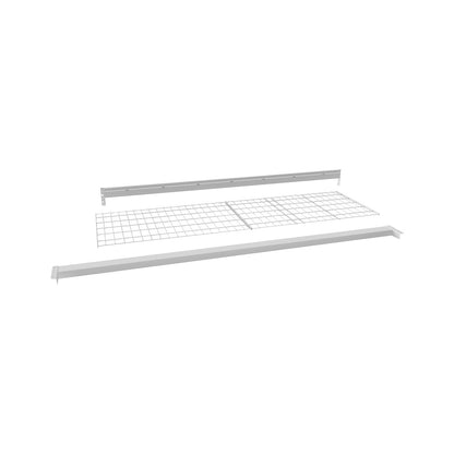 Wide span shelving unit with tray, W 1800 mm, HxD 2500 x 800 mm, max. shelf load 284 kg, standard shelf unit.