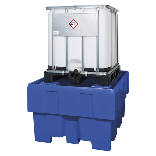 PE sump tray for IBC/KTC tank containers, capacity 1000 l, without grate.
