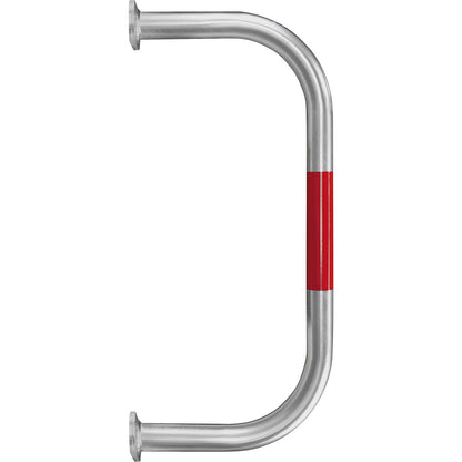 Wall protection bar, zinc plated/red, HxW 350 x 750 mm.