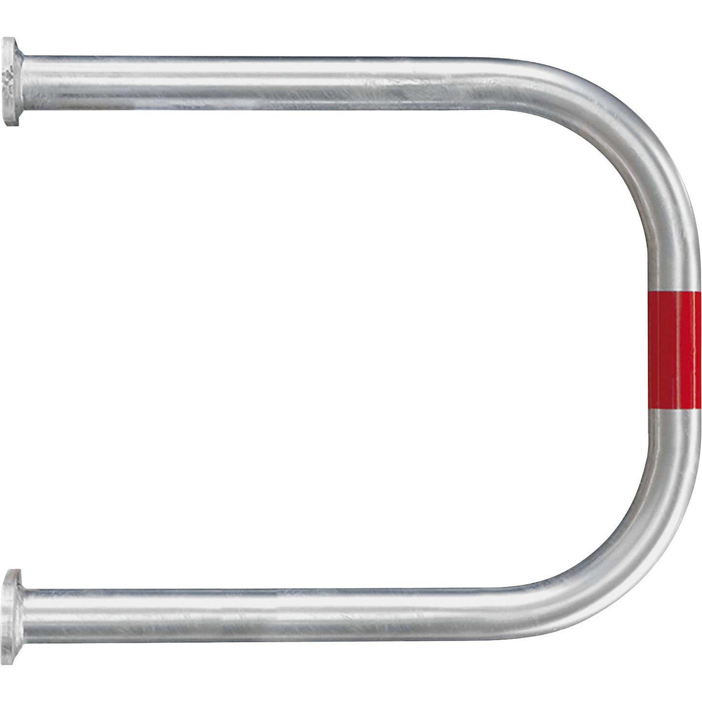 Wall protection bar, zinc plated/red, HxW 600 x 500 mm.