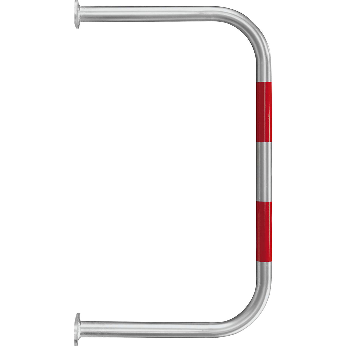 Wall protection bar, zinc plated/red, HxW 600 x 1000 mm.