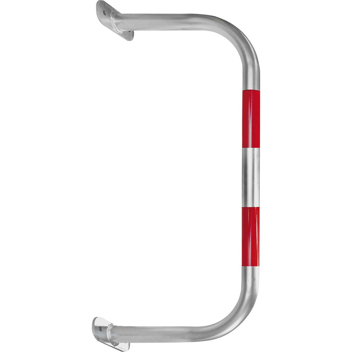 Wall protection bar, zinc plated/red, HxW 600 x 1000 mm.