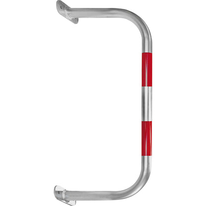 Wall protection bar, zinc plated/red, HxW 600 x 1000 mm.