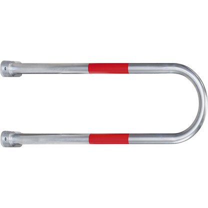 Wall protection bar, zinc plated/red, HxW 1000 x 350 mm.